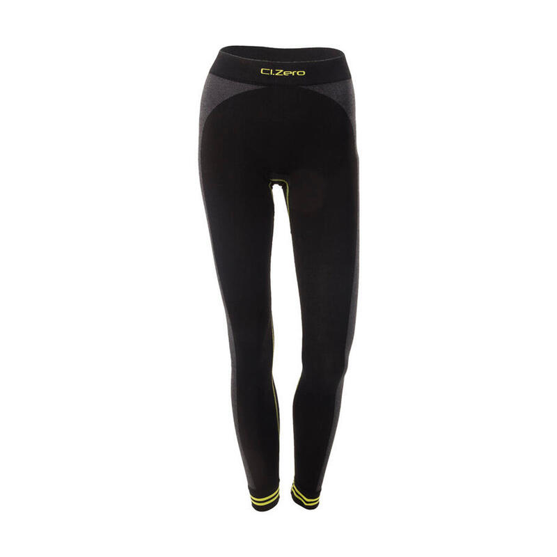 Pantalone lungo unisex 12 mesi in fibra di Dryarn nero e giallo