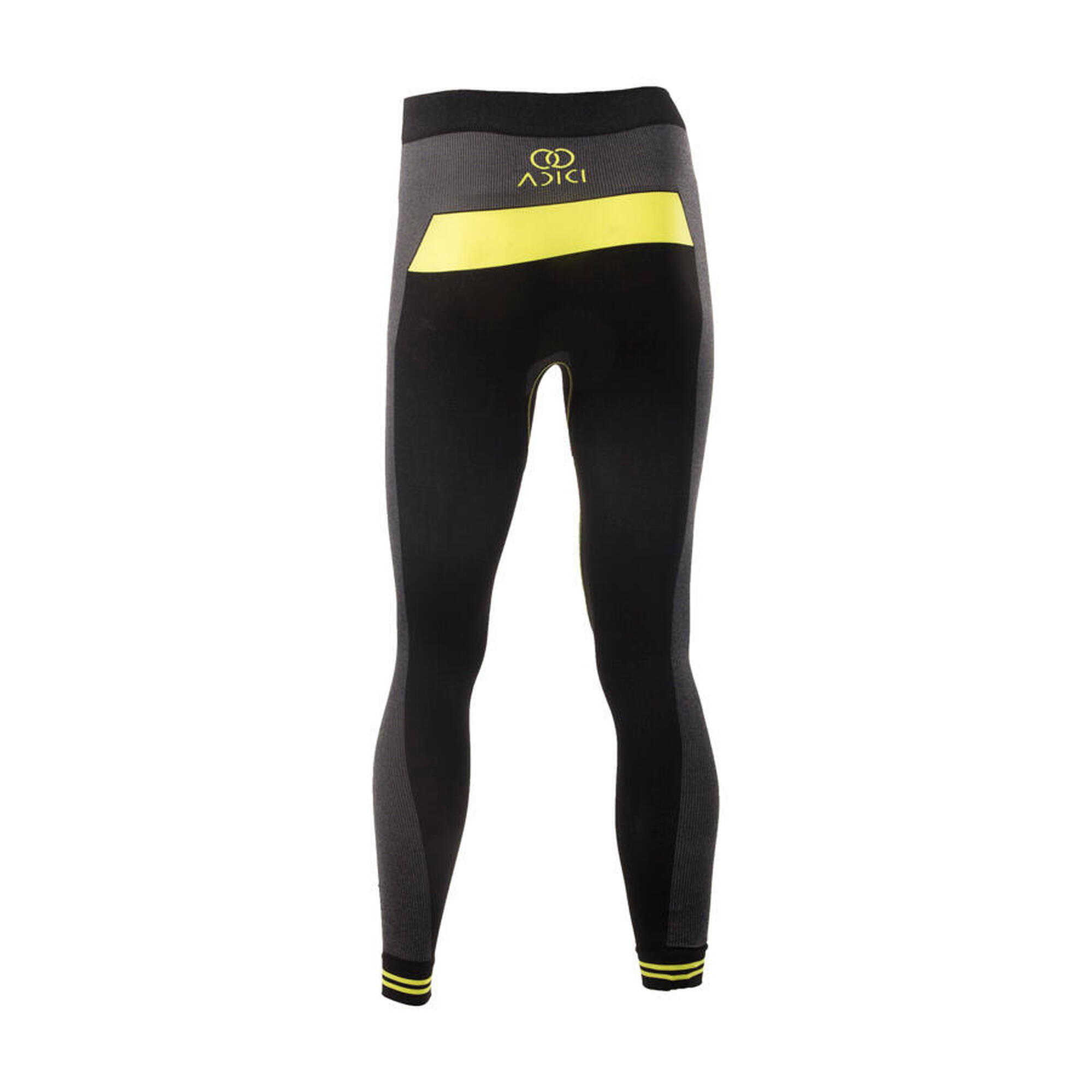 Pantalone lungo unisex 12 mesi in fibra di Dryarn nero e giallo