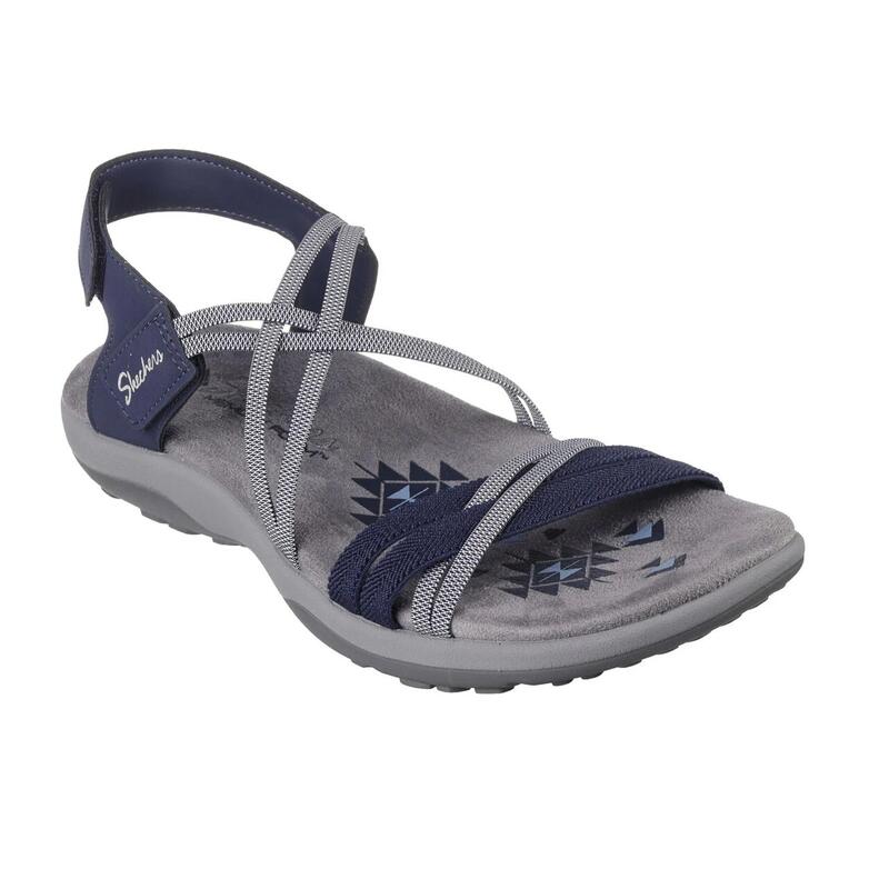 Sandalias Deportivas Mujer Skechers 163112_NVY Azul Marino con Cierre Adherente