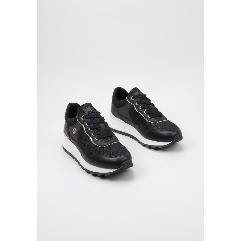  XTI Zapatillas deportivas altas para mujer, Negro - : Ropa,  Zapatos y Joyería