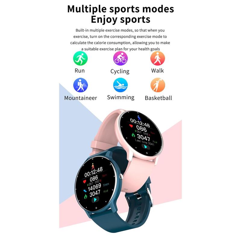 Smartwatch unisex sport fitness ip bluetooth impermeabile per android ios