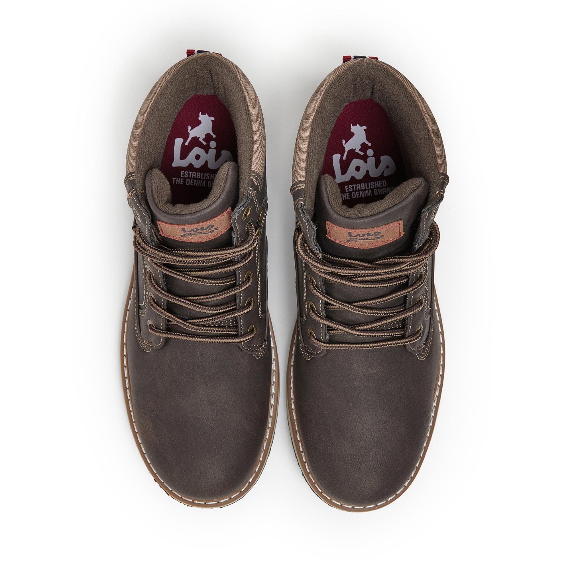 Botas Lois Hombre 64001  Marrones  con Cordones 4/5