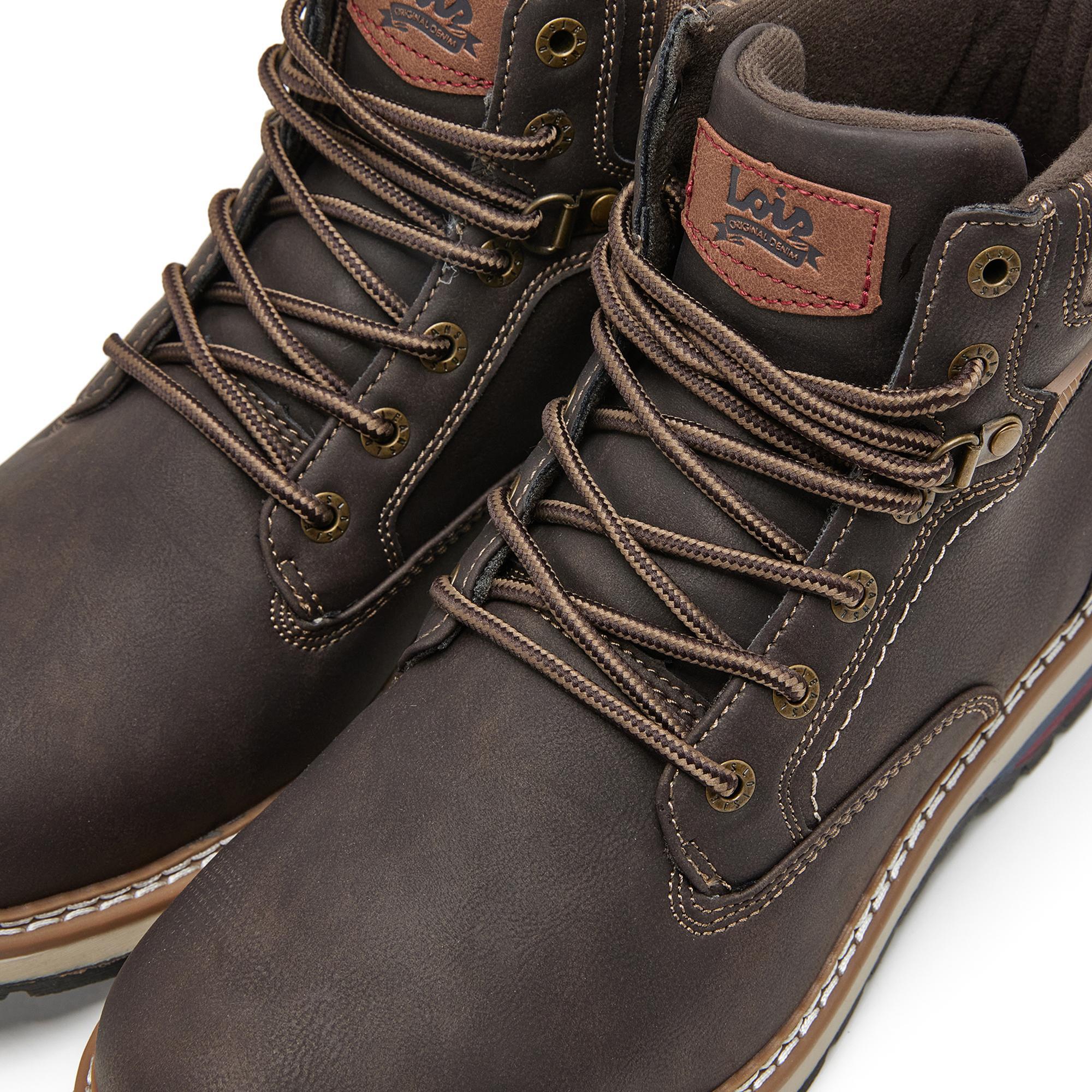 Botas Lois Hombre 64001  Marrones  con Cordones 5/5
