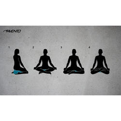 Cojín de meditación, redondo, negro, ZAFU