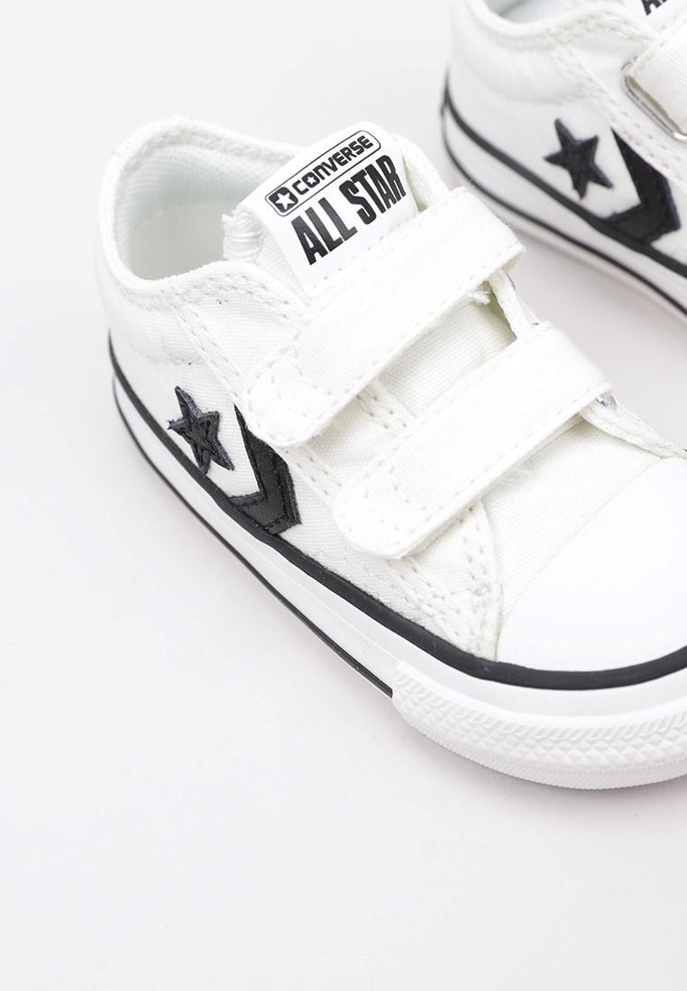 Zapatillas deportivas Niños velcro Converse Star Player 76 Canvas Blanco 3/5