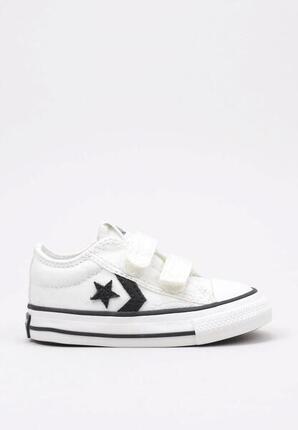 Zapatillas deportivas Niños velcro Converse Star Player 76 Canvas Blanco