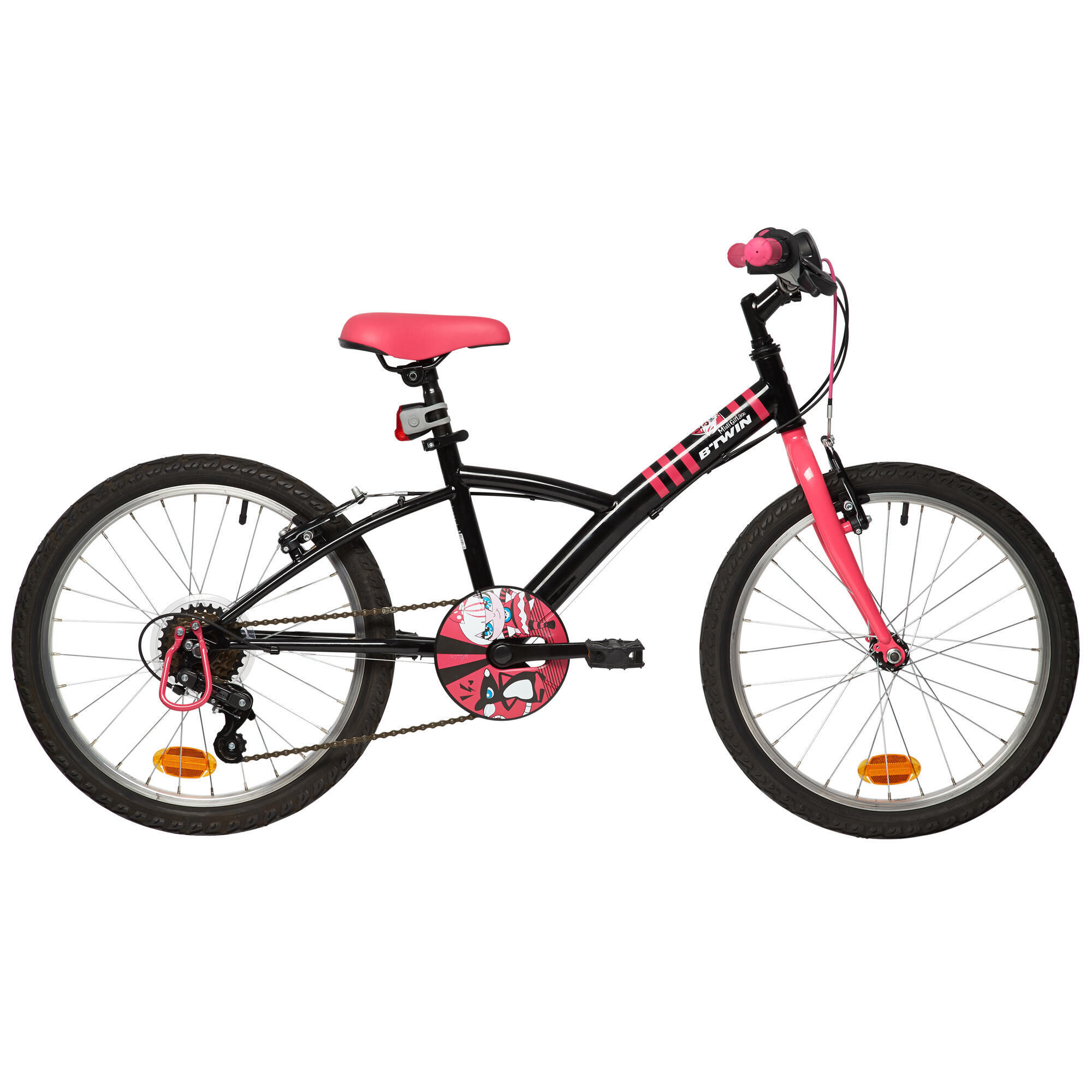 BTWIN REFURBISHED MISTIGIRL 320 20-INCH KIDS BIKE - BLACK/PINK - C GRADE