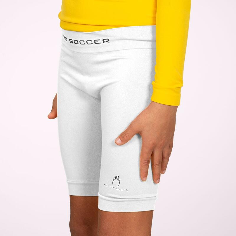 Pantaloni termici corto bambino Ho Soccer bianco