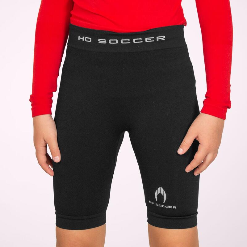 Pantaloni termici corto bambino Ho Soccer nero