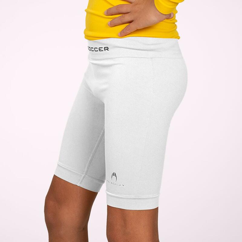 Pantaloni termici corto bambino Ho Soccer bianco