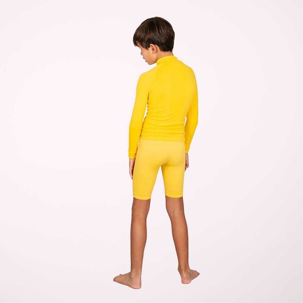Pantaloni termici corto bambino Ho Soccer giallo 6/6