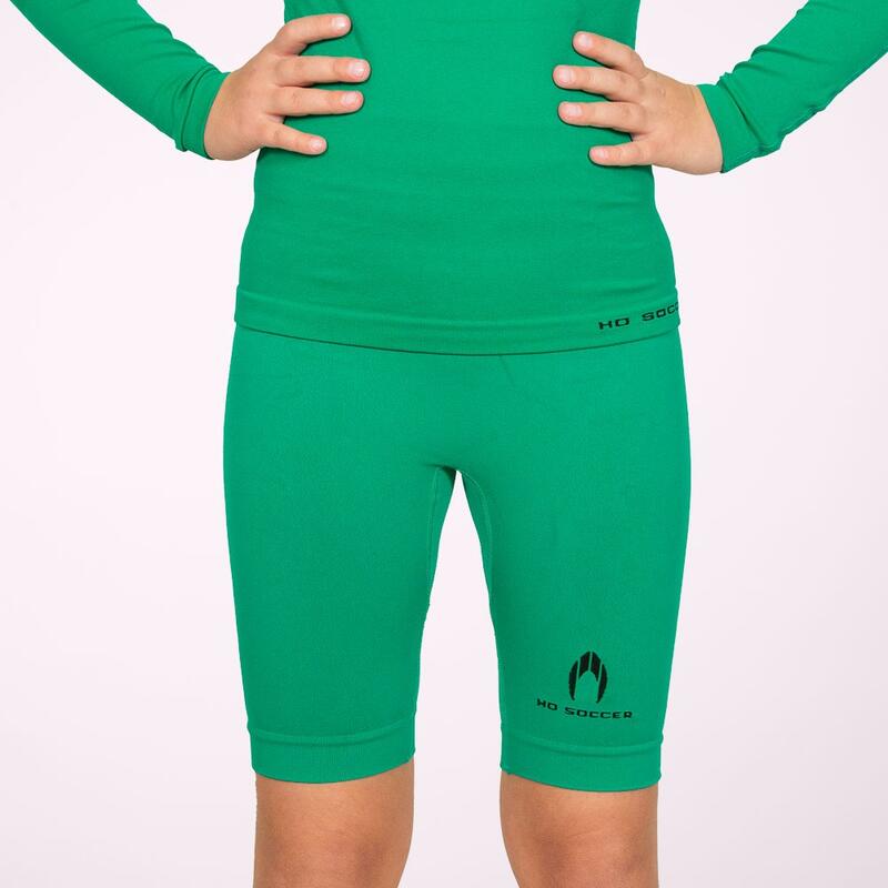 Pantaloni termici corto bambino Ho Soccer verde