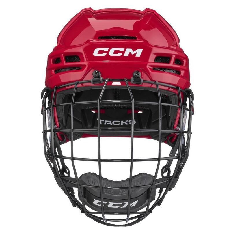 Casque de hockey sur glace rouge adultes CCM TACKS