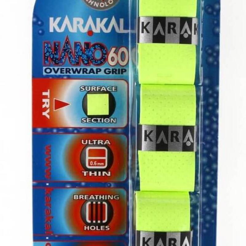 Karakal Nano 60 Sobregrip Amarillo fluorescente