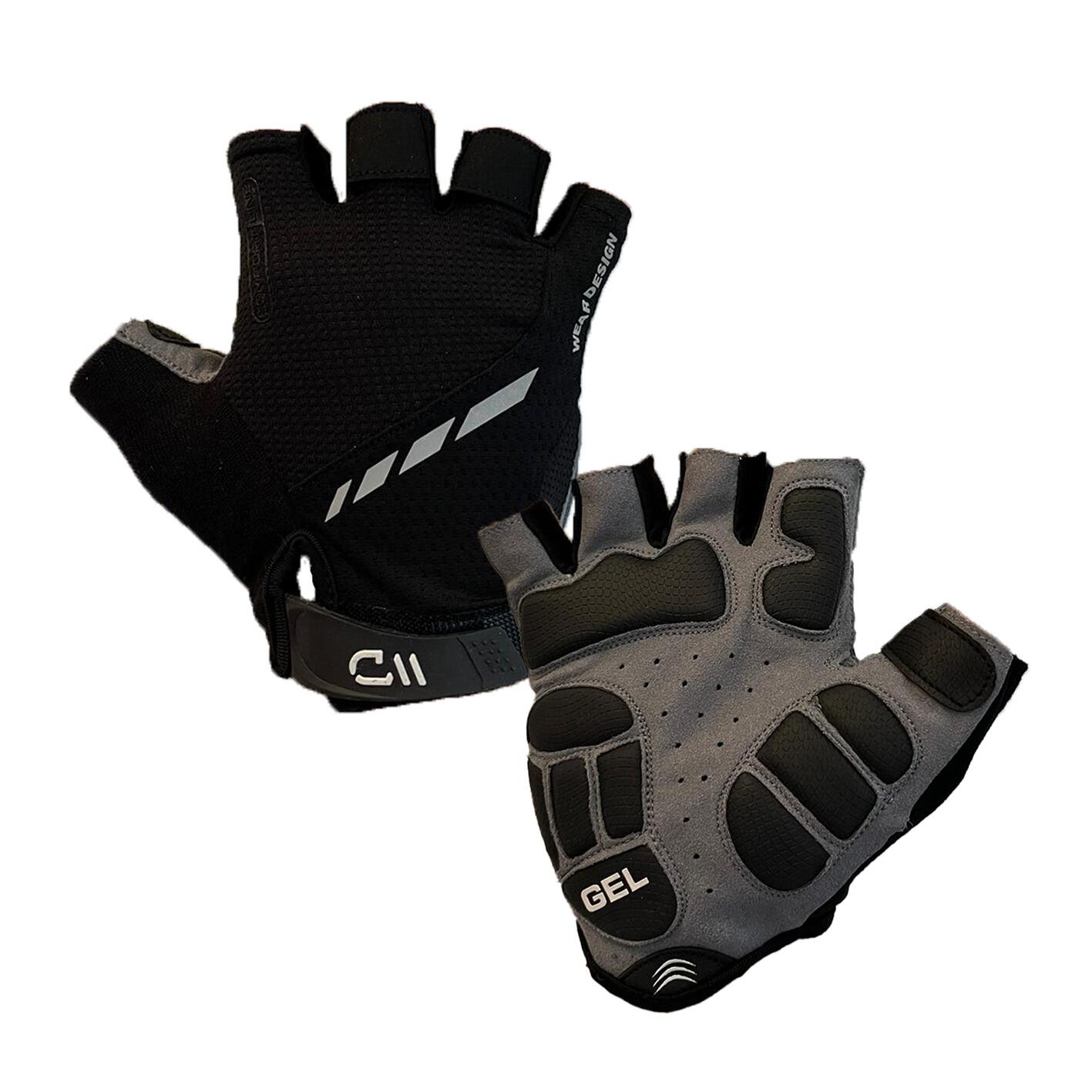 Wear Design - Gants Vélo Performance Gel Noir - Gants - Noir|rouge - 38 S - Decathlon