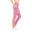 Women MultiPocket High-Waist Breathable Activewear Mesh Legging - PINK
