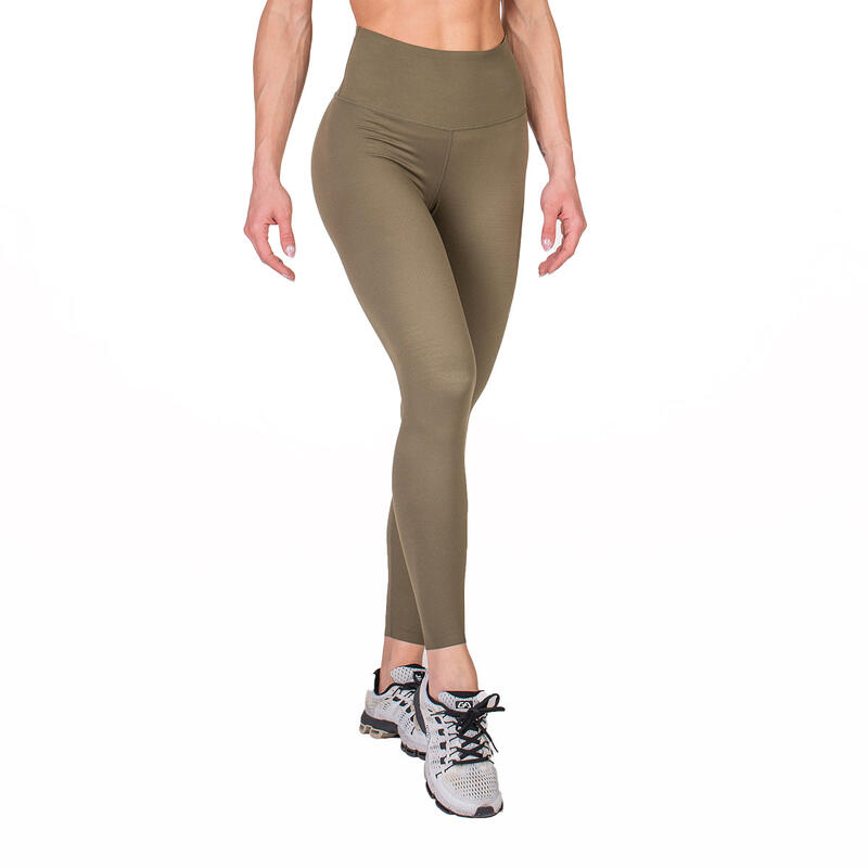 Women Reversible High-Waist Breathable Activewear Mesh Legging - OLIVE  GREEN - Decathlon