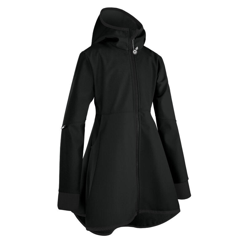 Dívčí softshellový kabát s fleecem Romantico, Černá