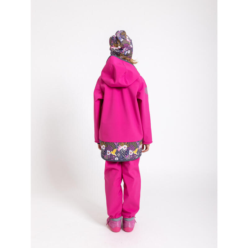 Dětská softshellová bunda s fleecem Basic, Fuchsiová, Kolibřík
