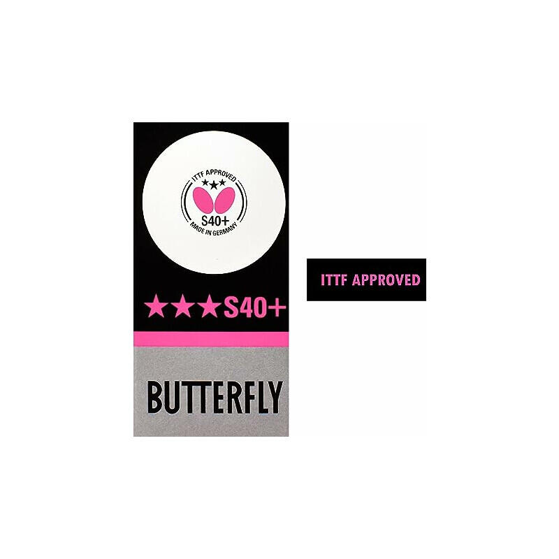 Butterfly Tischtennisbälle S40+ weiß ( 3er Set )