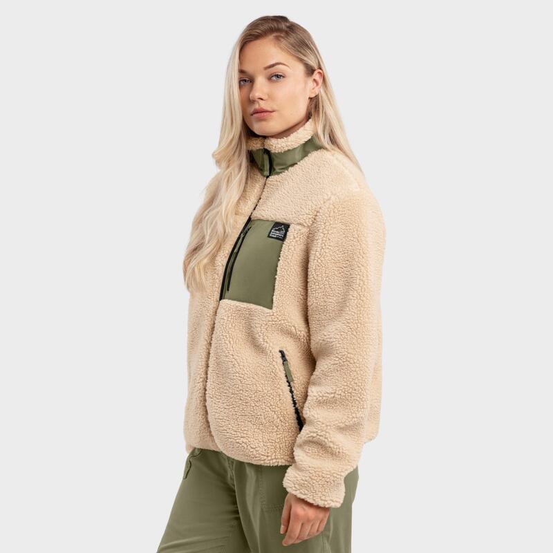 Giacca sherpa da donna Lifestyle Walnut-W SIROKO Beige