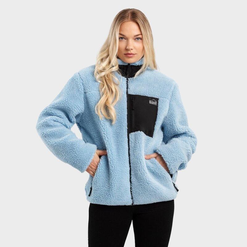 Damen Lifestyle sherpajacke für Azure-W SIROKO Blau