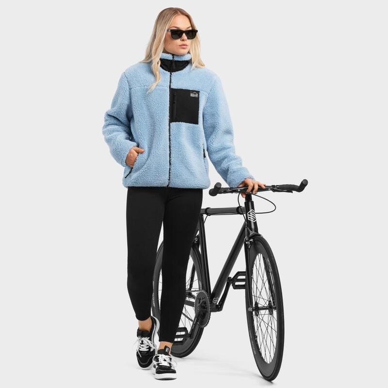 Damen Lifestyle sherpajacke für Azure-W SIROKO Blau