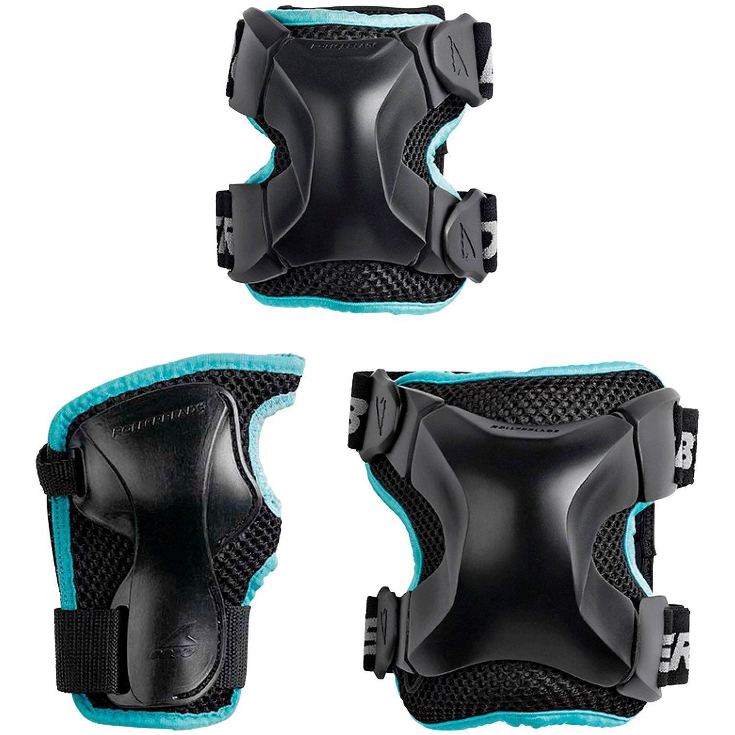 Proteções x-gear 3 pack patinaje mulheres rollerblade azul