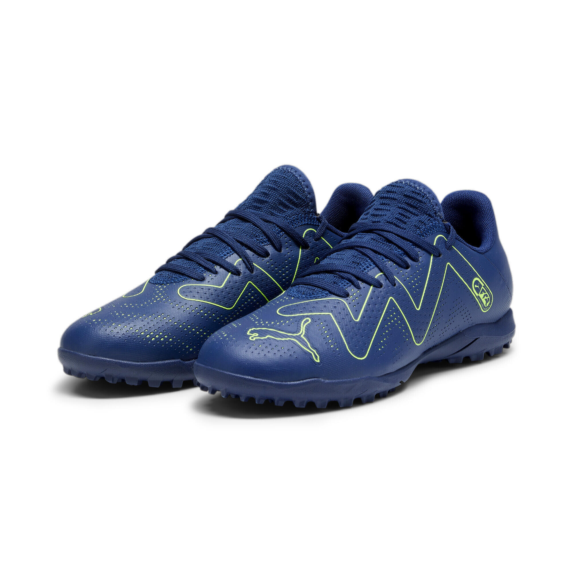 PUMA FUTURE PLAY TT voetbalschoenen voor jongeren PUMA Persian Blue Pro Green