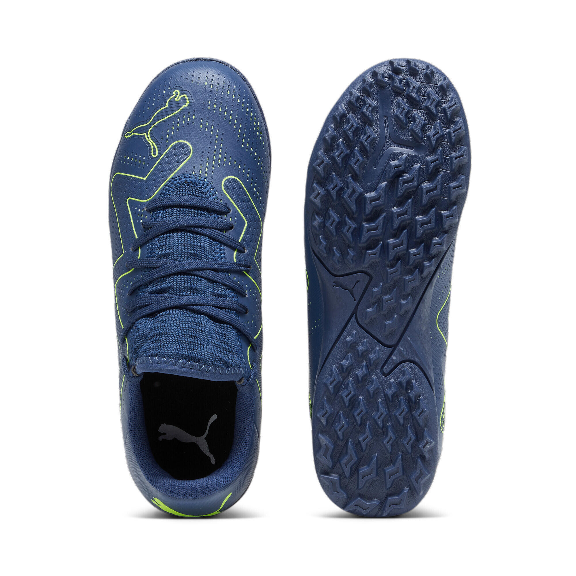 Scarpe da calcio FUTURE PLAY TT da ragazzi PUMA Persian Blue Pro Green 4/6