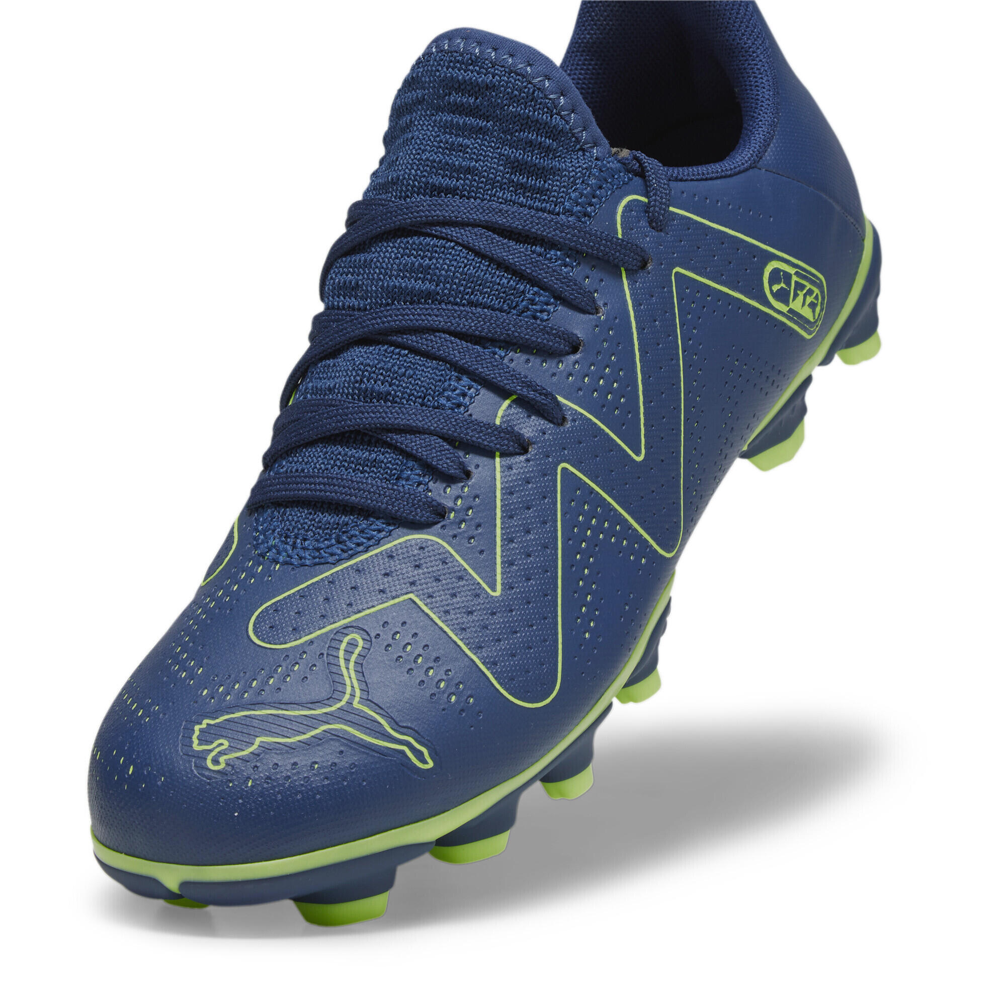 Scarpe da calcio FUTURE PLAY FG/AG da ragazzi PUMA Persian Blue Pro Green 6/6