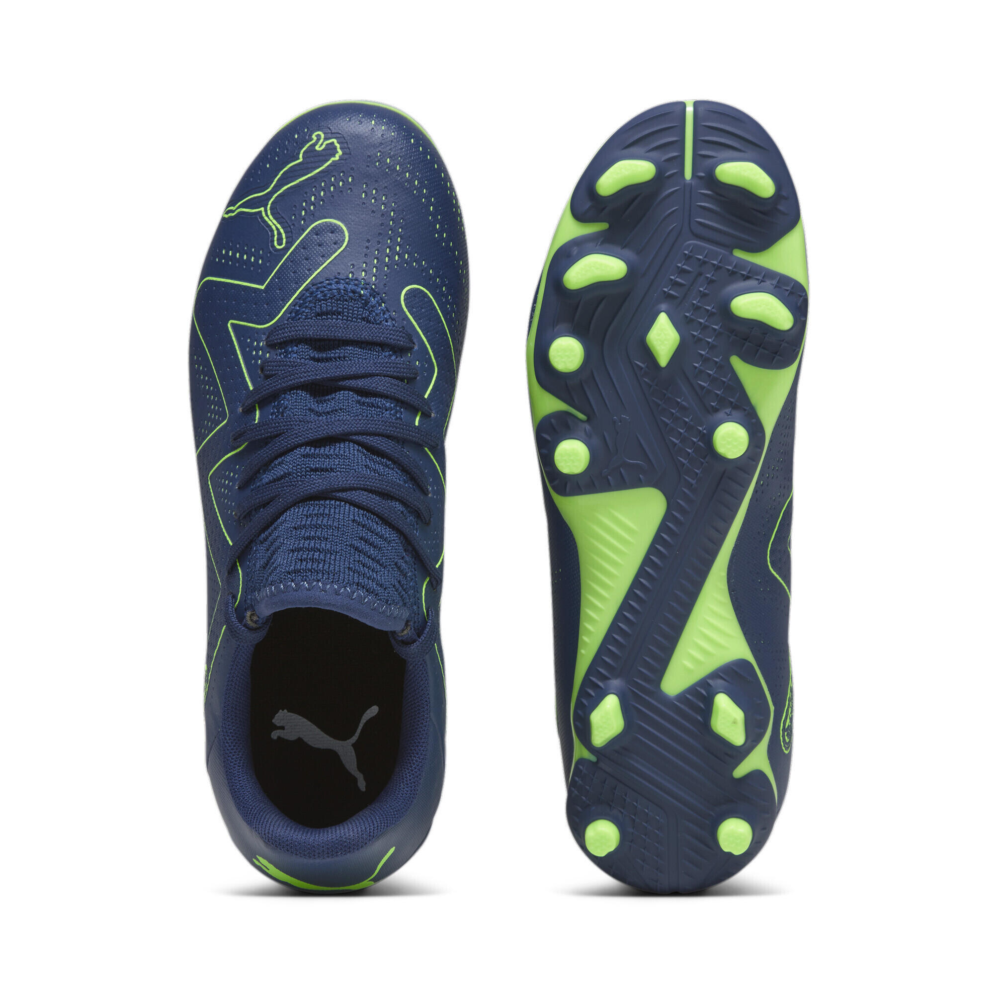 Scarpe da calcio FUTURE PLAY FG/AG da ragazzi PUMA Persian Blue Pro Green 4/6