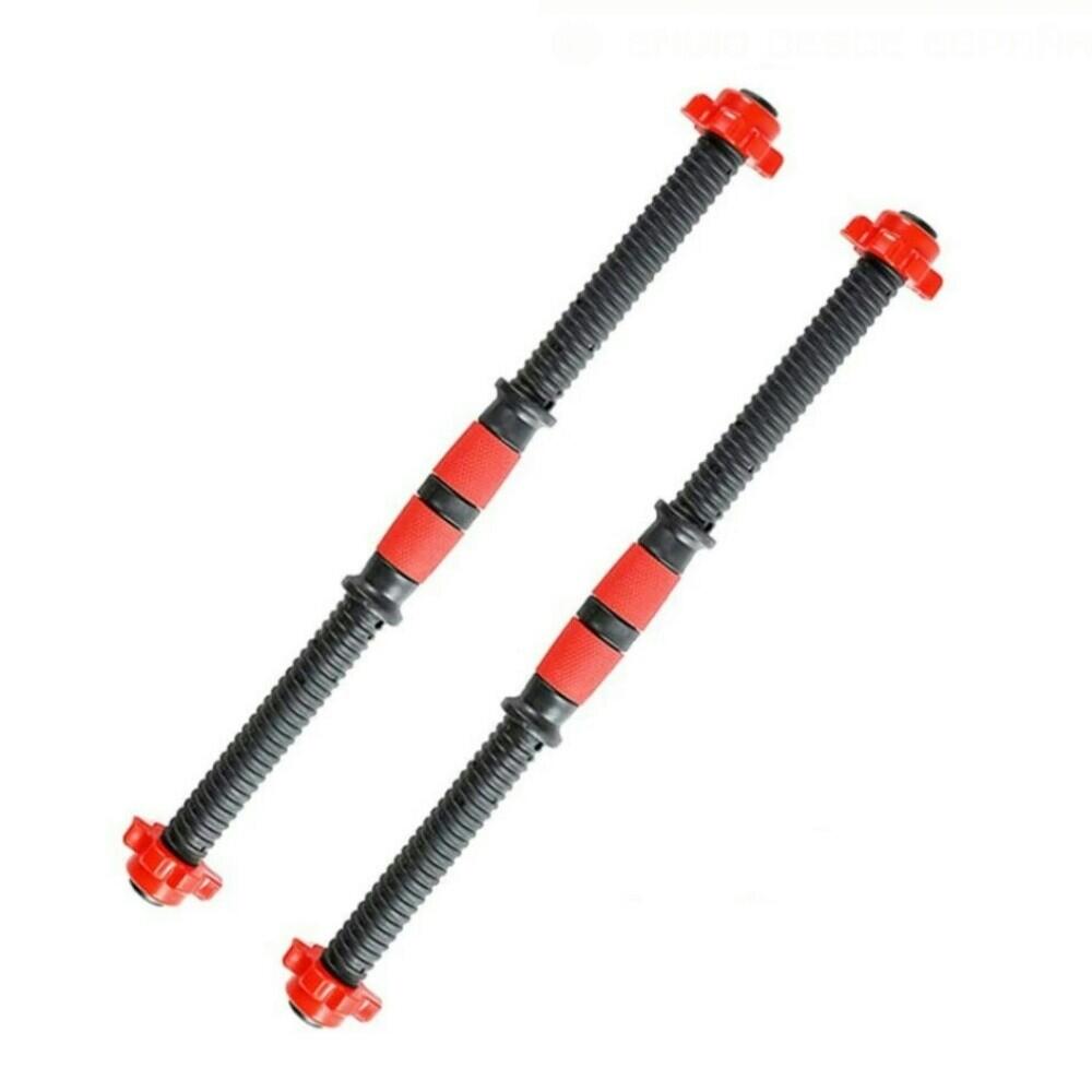 OZIO FITNESS 2 Barras de 50 cm para Mancuernas MultiFit 2 en 1 Musculación con 4 cierres