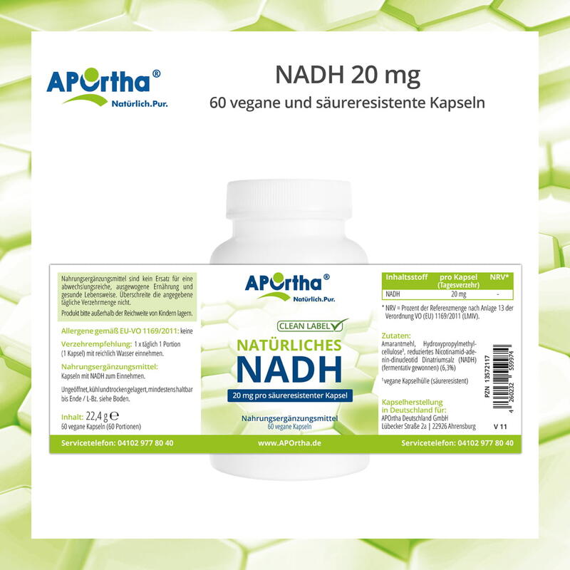 NADH 20 mg - 60 vegane säureresistente Kapseln