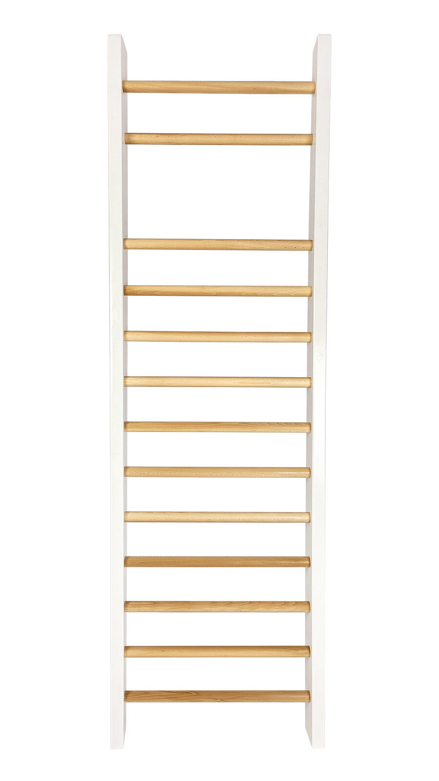 Drabinka gimnastyczna Leon 250 x 80 cm biała + drążek + blat UNDERFIT 2/7