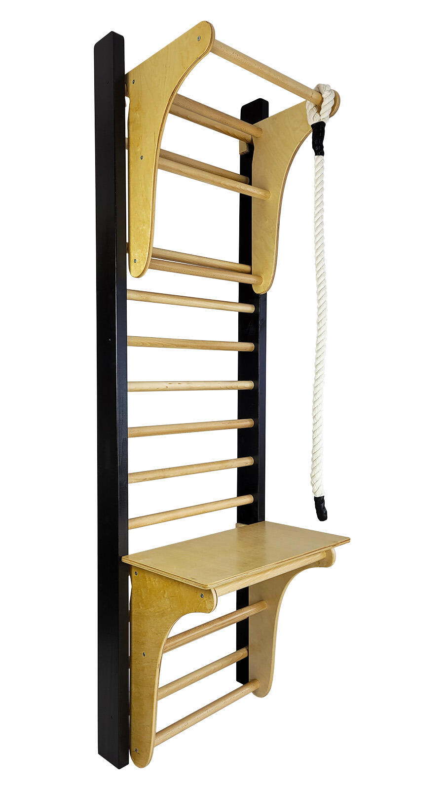 Drabinka gimnastyczna Leon 220 x 80 cm czarna UNDERFIT 3/6