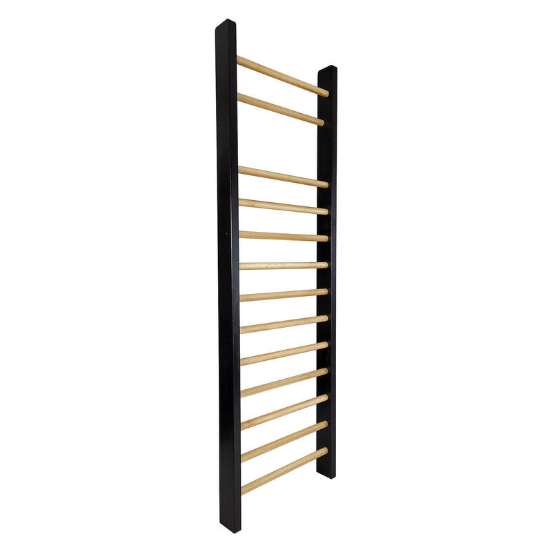 Drabinka gimnastyczna Leon 230 x 80 cm czarna + drążek + blat UNDERFIT