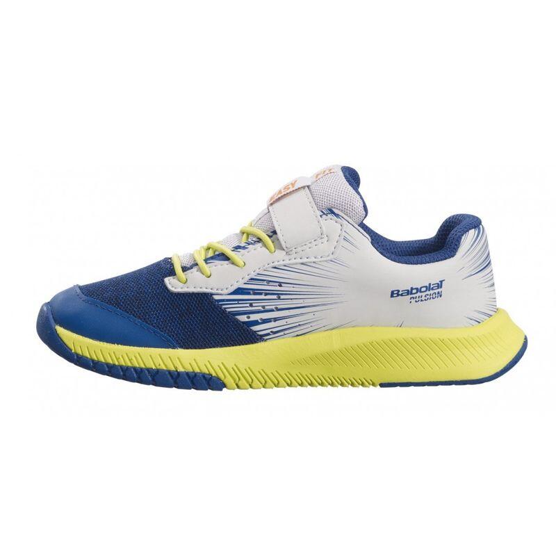 Chaussures Garçon Babolat Pulsion All Court Blanc Et Bleu 32s21518 4087 3/5
