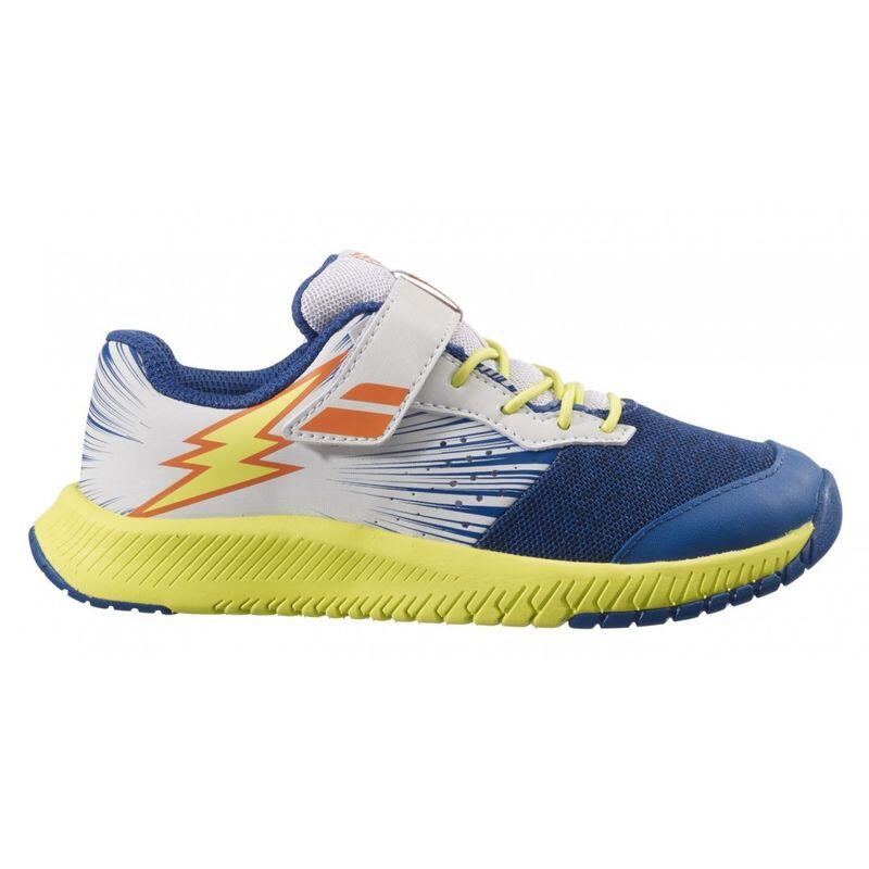 Chaussures Garçon Babolat Pulsion All Court Blanc Et Bleu 32s21518 4087 2/5