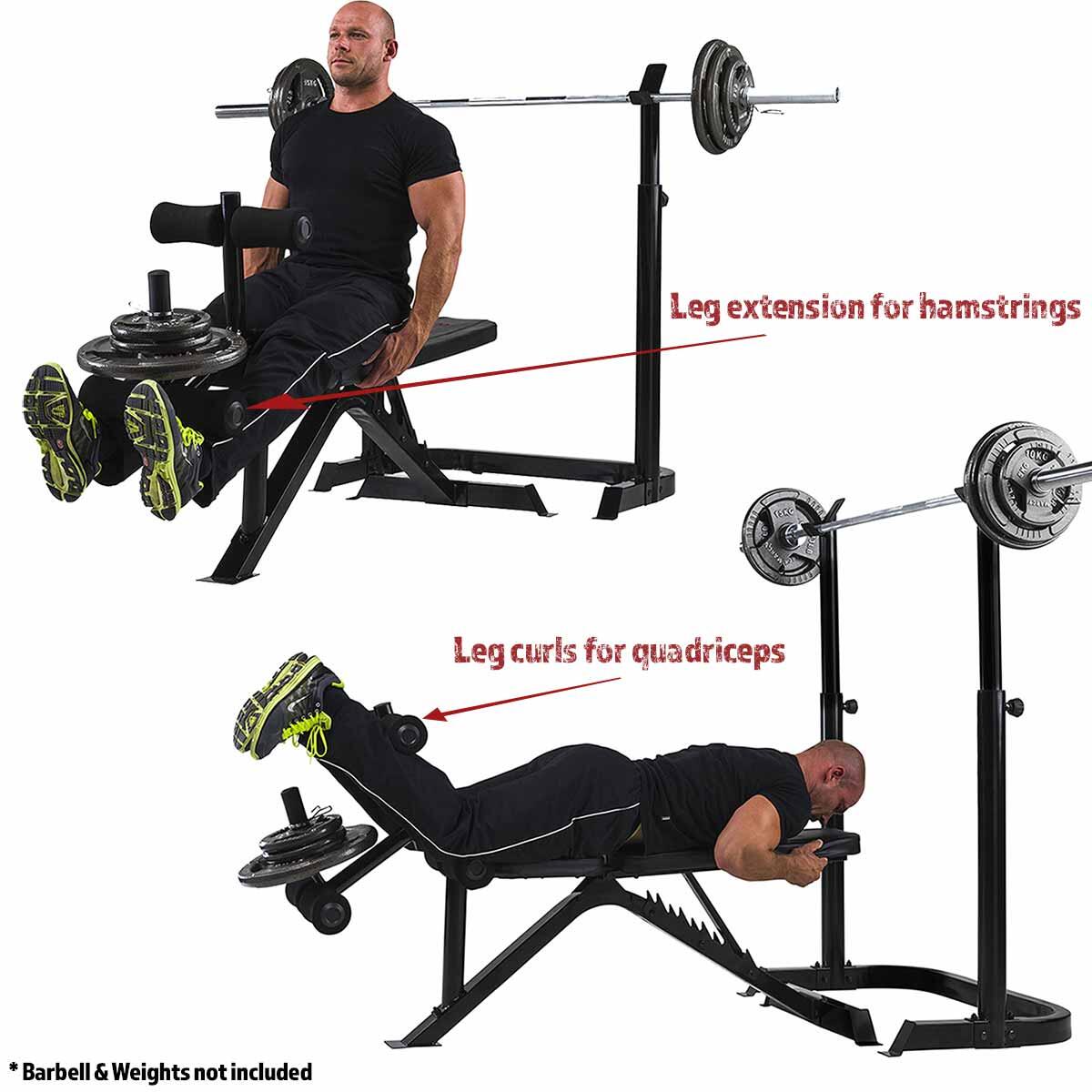 MARCY ECLIPSE BE3000 WEIGHT BENCH WITH SQUAT RACK 6/7