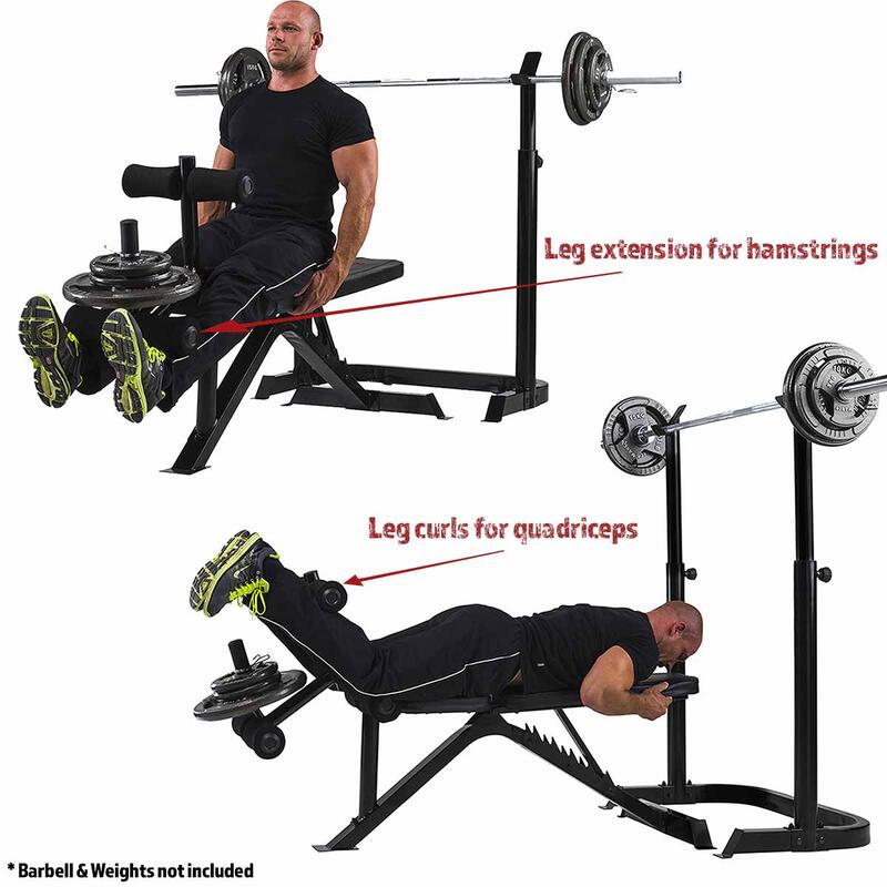 MARCY ECLIPSE BE3000 WEIGHT BENCH WITH SQUAT RACK MARCY Decathlon