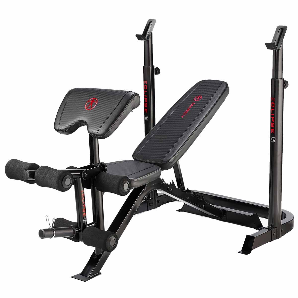 MARCY ECLIPSE BE3000 WEIGHT BENCH WITH SQUAT RACK 1/7