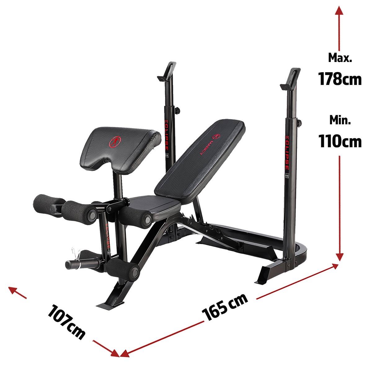 MARCY ECLIPSE BE3000 WEIGHT BENCH WITH SQUAT RACK 7/7