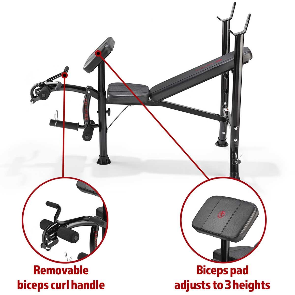 MARCY ECLIPSE BE1000 STARTER STANDARD WEIGHT BENCH MARCY Decathlon