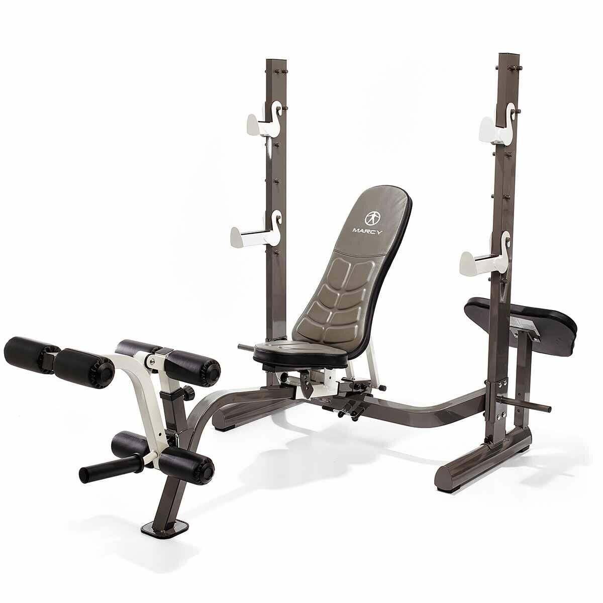 MARCY MARCY MWB-70205 FOLDING OLYMPIC BENCH WITH REAR SQUAT RACK