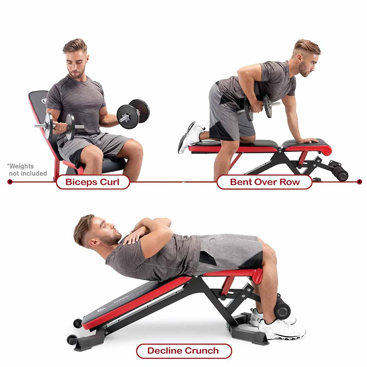 CIRCUIT FITNESS AMZ-563BN ADJUSTABLE UTILTY WEIGHT BENCH 4/7