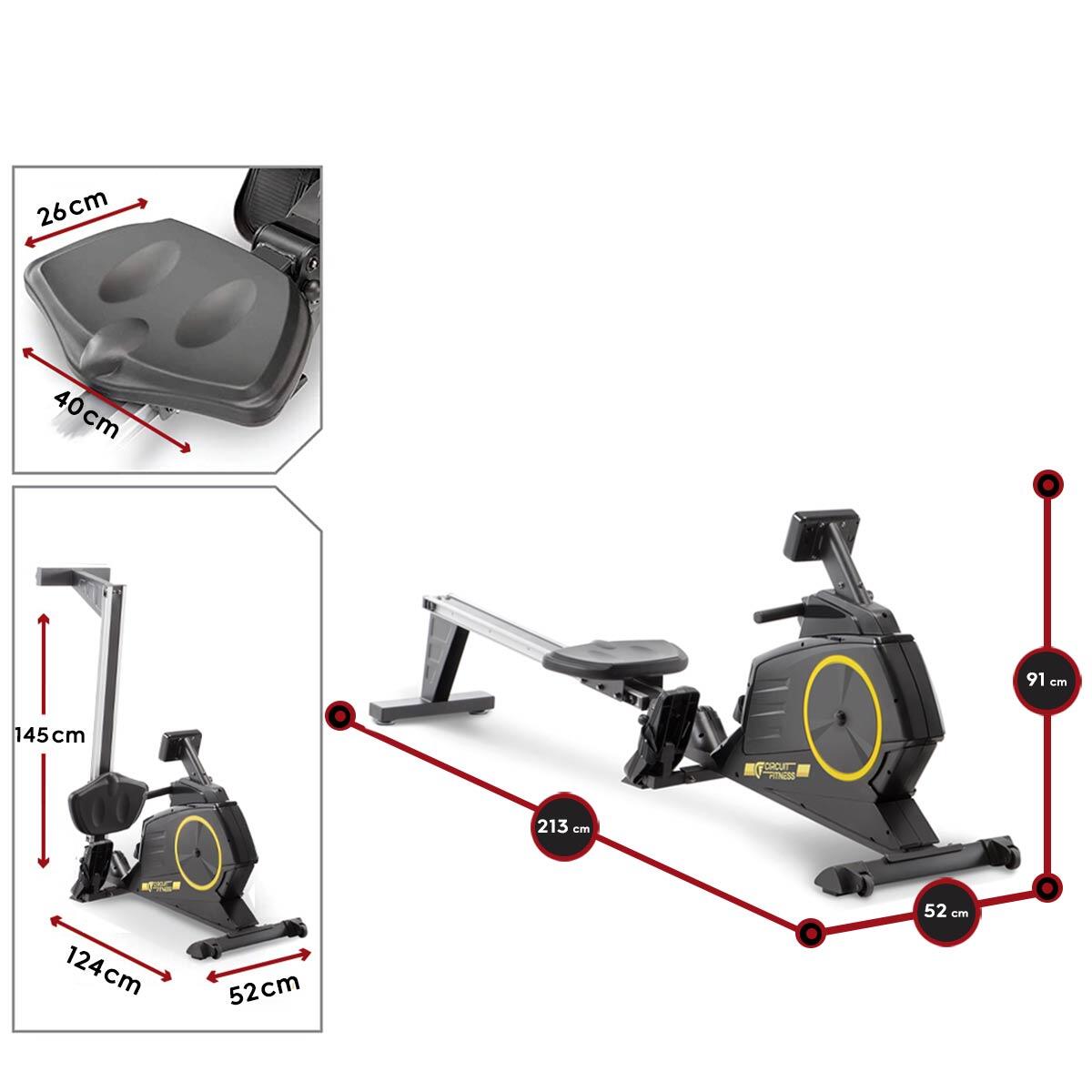 CIRCUIT FITNESS AMZ-986RW DELUXE FOLDABLE MAGNETIC ROWER 2/7