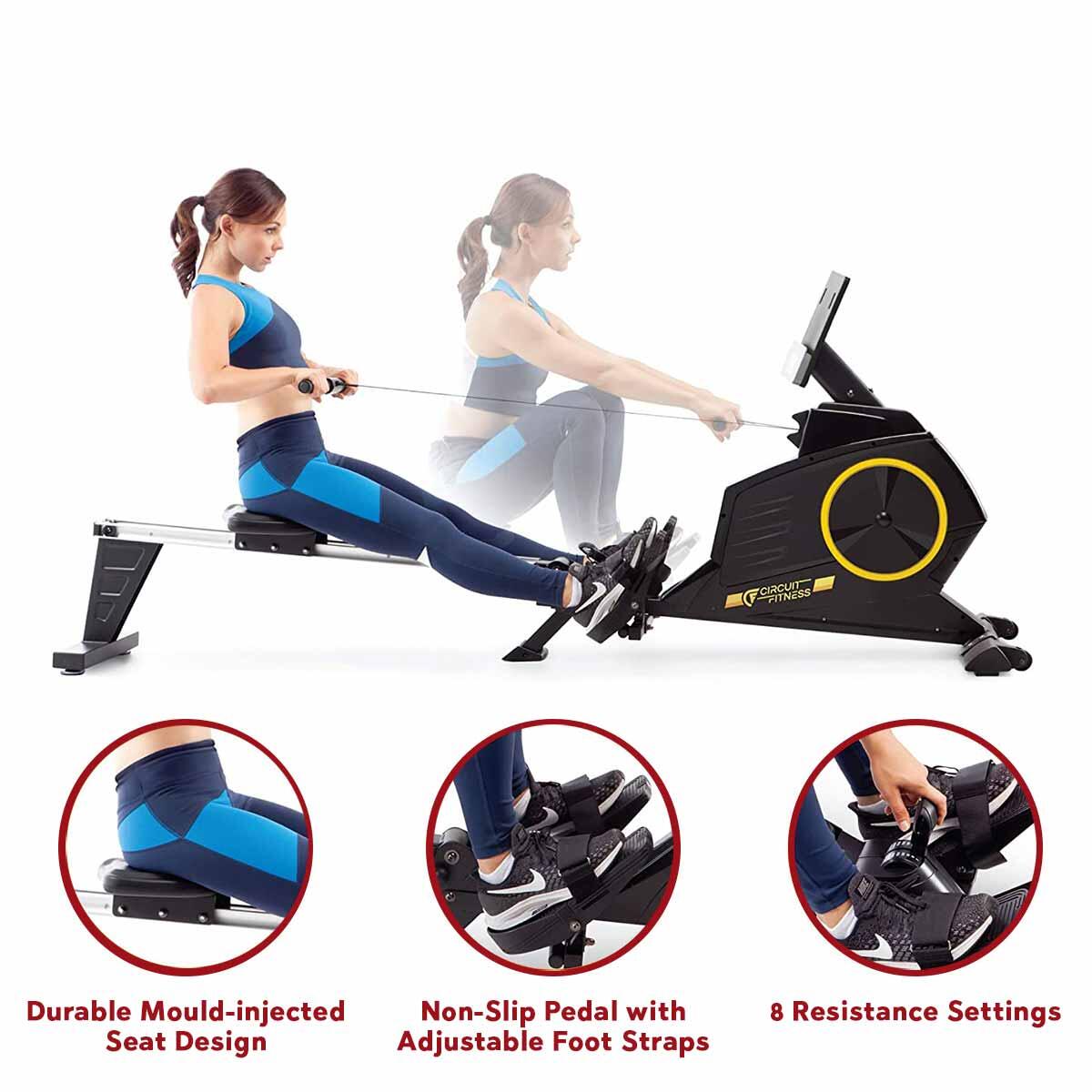 CIRCUIT FITNESS AMZ-986RW DELUXE FOLDABLE MAGNETIC ROWER 4/7