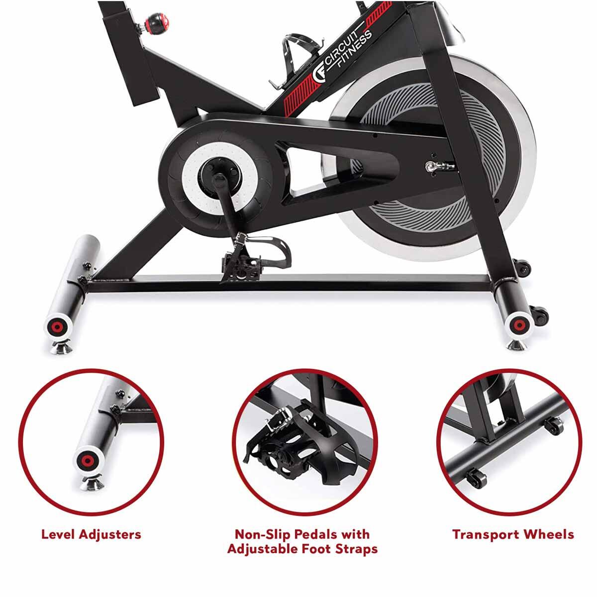 CIRCUIT FITNESS AMZ-948BK CLUB REVOLUTION SPIN CYCLE RED 5/7
