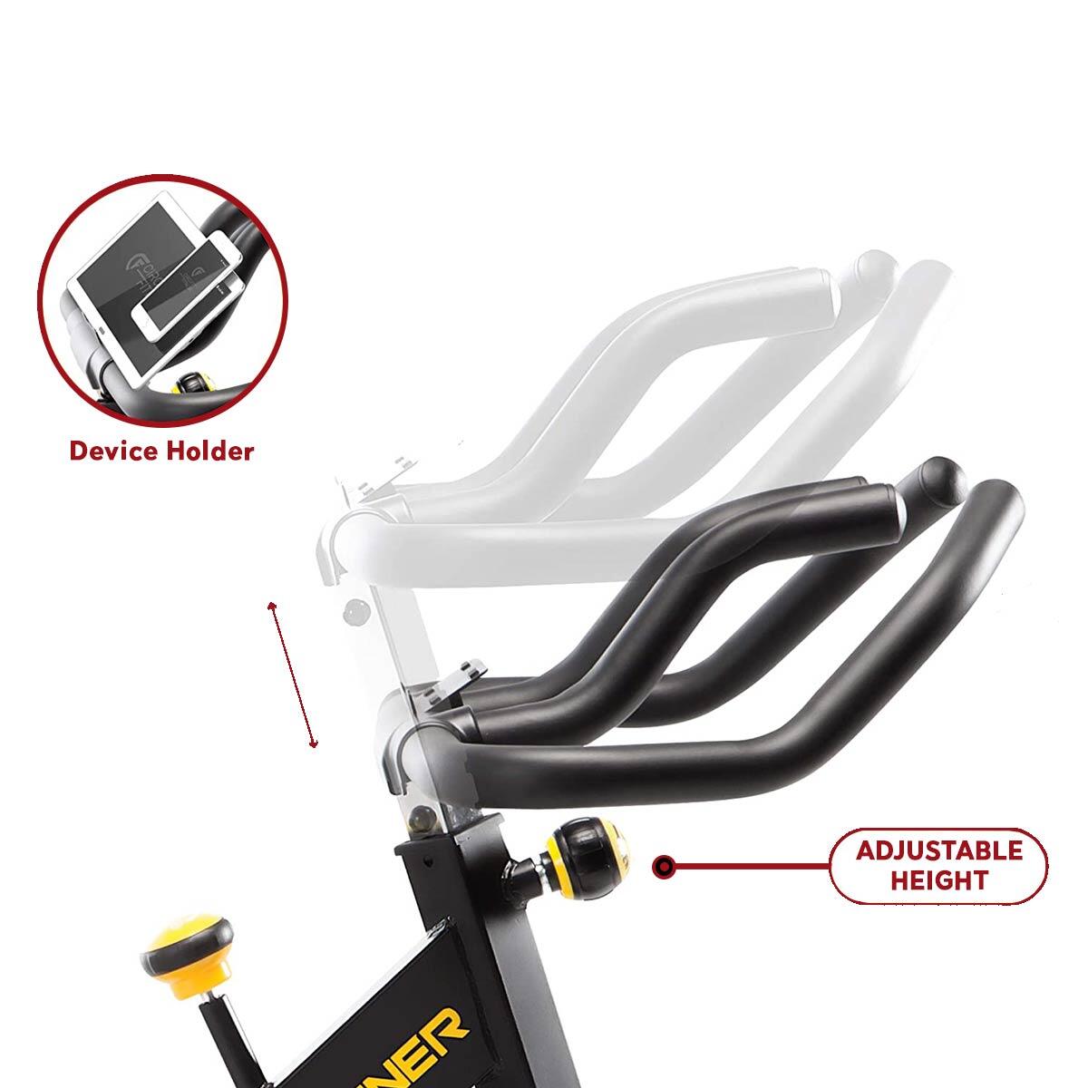 CIRCUIT FITNESS AMZ-955BK DELUXE CLUB REVOLUTION SPIN CYCLE YELLOW 3/7